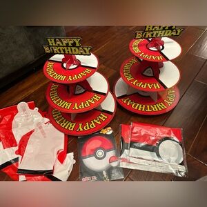 Pokemon Party Decorations - Red, Black, and Yellow